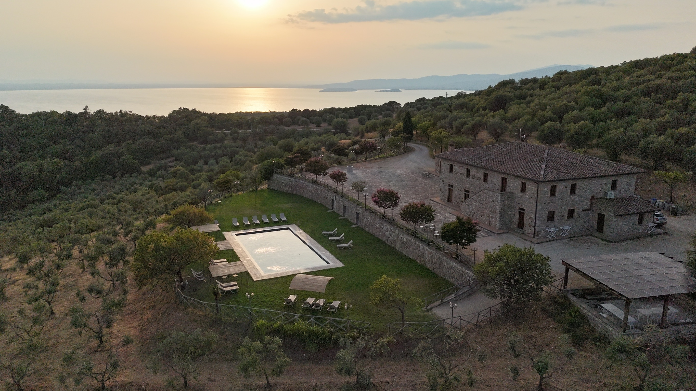Vista panoramica di Casale Oliveto